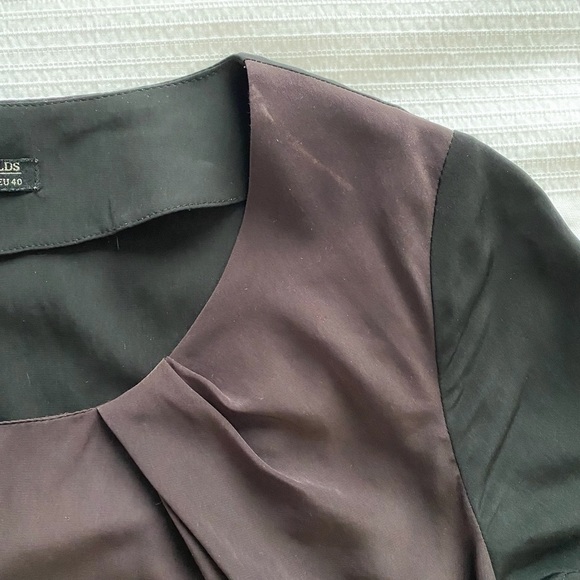 All SAINTS LACYN BLACK BROWN PANEL SHORT SLEEVE SHIFT DRESS - 8 - Picture 9 of 9